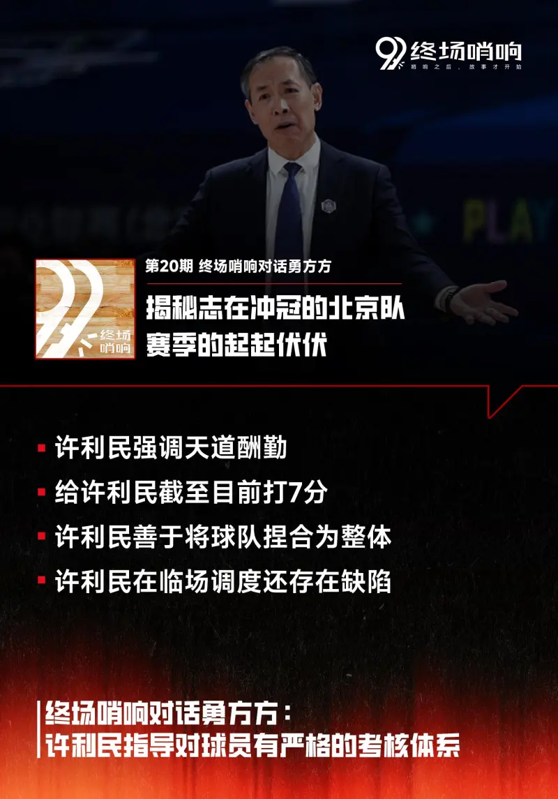 开云体育APP下载-终场哨响对话勇方方：许利民指导对球员有严格的考核体系